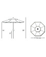 Galtech 636 - 9 FT Manual Tilt Patio Umbrella Galtech 636 - 9 FT Manual Tilt Patio Umbrella