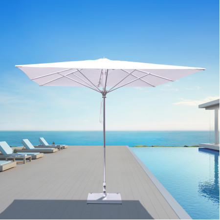Galtech 792 - 10x10 FT Square Commercial Heavy Duty, Reinforce Aluminum Patio Umbrella