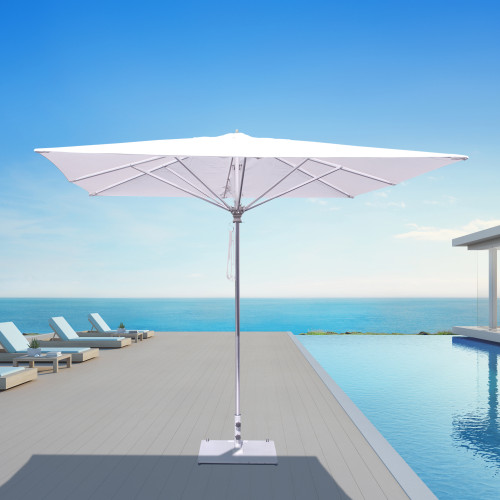Galtech 792 - 10x10 FT Square Commercial Heavy Duty, Reinforce Aluminum Patio Umbrella