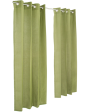 Sunbrella Outdoor Curtain with Nickel Grommets -  Spectrum Cilantro