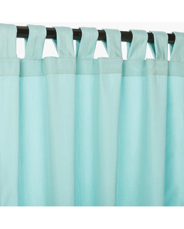 Sunbrella Outdoor Curtain With Tabs - Glacier