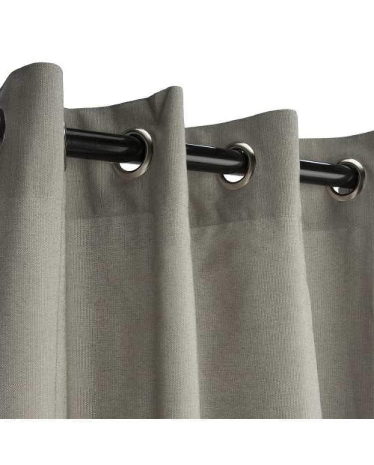 Sunbrella Outdoor Curtain with Nickel Grommets - Spectrum Dove