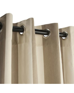 Sunbrella Outdoor Curtain with Nickel Grommets - Regency Sand
