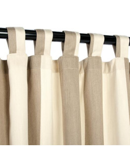Sunbrella Outdoor Curtain With Tabs - Regency Sand (Stripe)