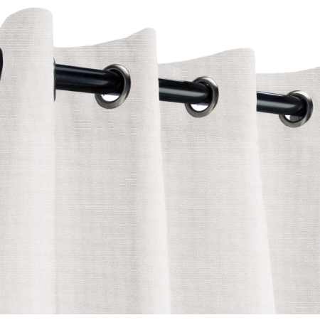 Sunbrella Outdoor Curtain with Stainless Steel Grommets - Canvas Canvas