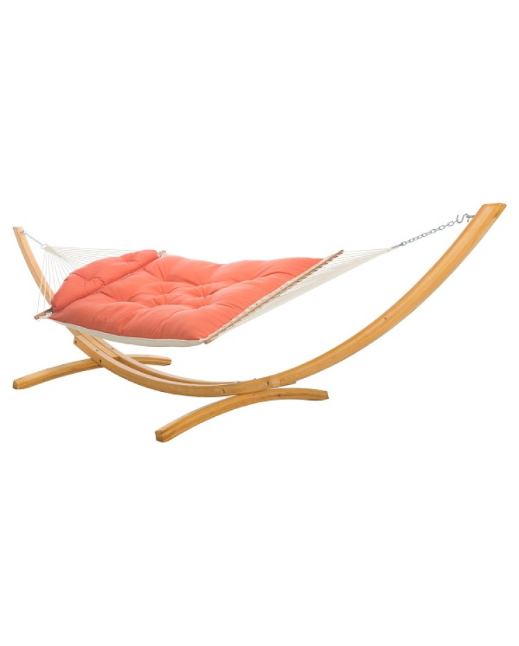 Large Sunbrella Tufted Hammock with Detachable Pillow - Echo Sangria