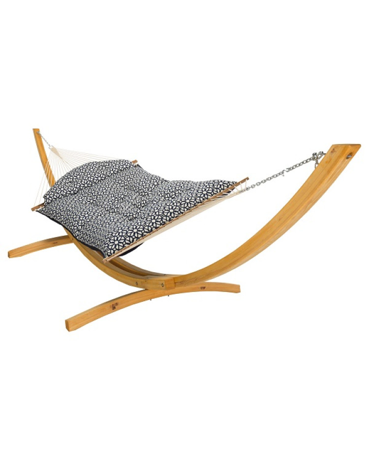 Large Sunbrella Tufted Hammock with Detachable Pillow - Luxe Indigo