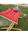 Large Sunbrella Tufted Hammock with Detachable Pillow - Canvas Jockey Red