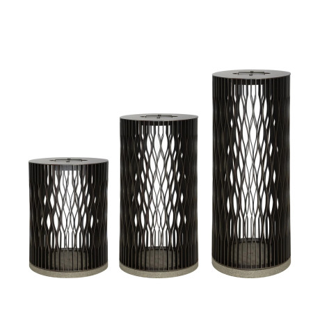 Dala Outdoor Solar Lantern - Gunmetal