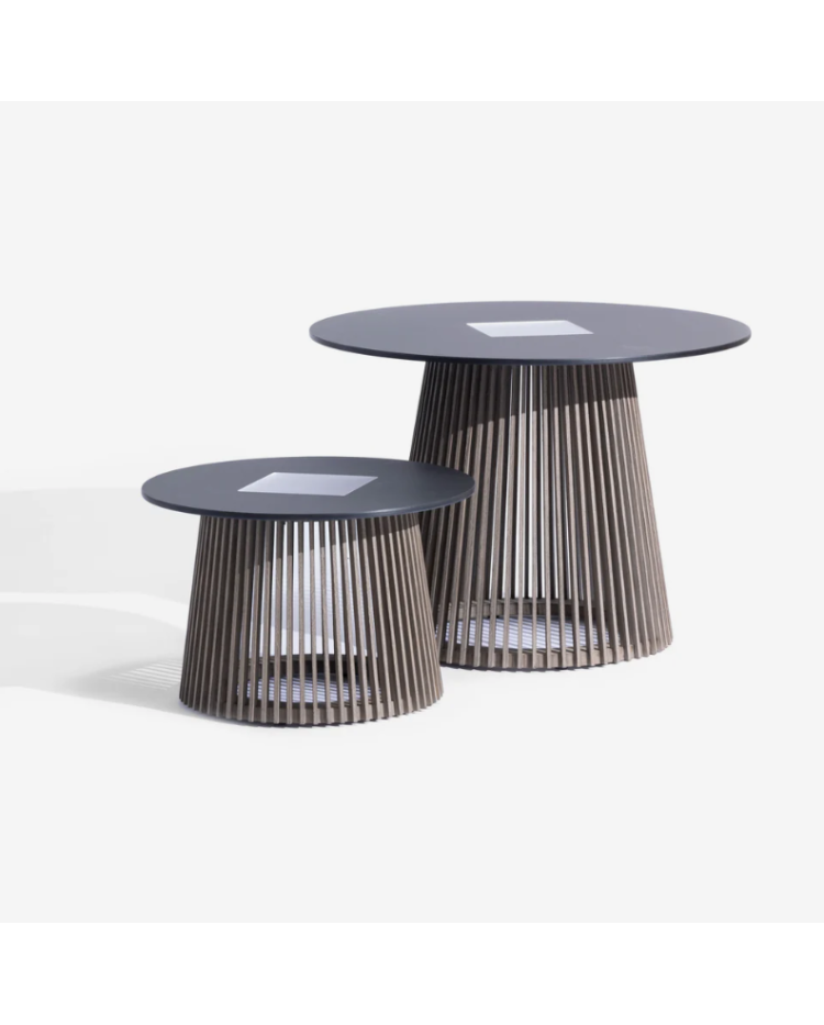 HALO Glow Table Solar Outdoor Light - WEATHERED TEAK with Slare Grey top HALO Glow Table Solar Outdoor Light - WEATHERED TEAK with Slare Grey top