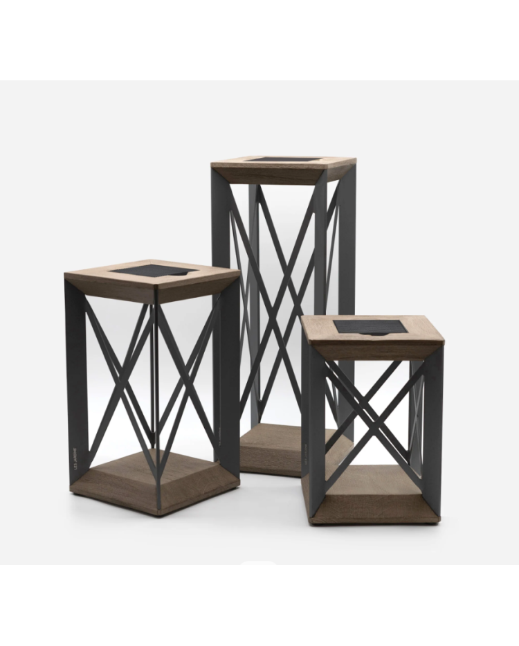 Soho Solar Outdoor Light - Bronze aluminum with Weathered TEAK Soho Solar Outdoor Light - Bronze aluminum with Weathered TEAK