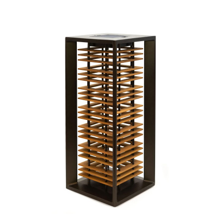 Yoko Outdoor Solar Lantern - Teak