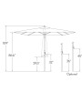 Treasure Garden 8x10' Rectangular Auto Tilt Market Umbrella - Quick Ship O'Bravia2