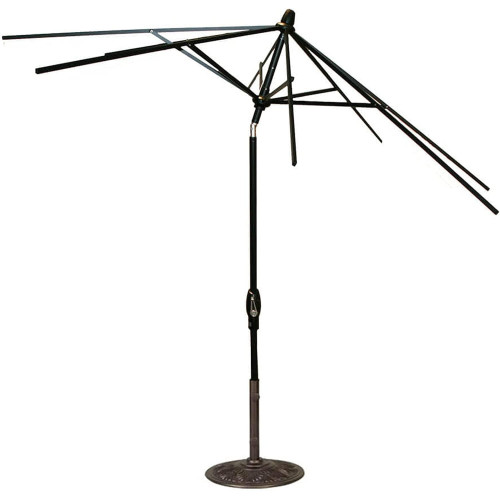 Galtech 9 Foot Deluxe Auto-Tilt Octagon Market Umbrella, Outdoor Patio, Deck, Pool, Backyard Stand Alone Umbrella - Heavy Duty - Frame Only