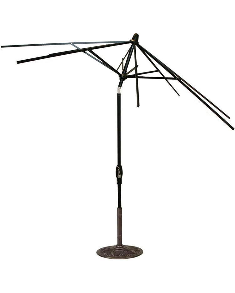 Galtech 9 Foot Deluxe Auto-Tilt Octagon Market Umbrella, Outdoor Patio, Deck, Pool, Backyard Stand Alone Umbrella - Heavy Duty - Frame Only