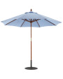 Galtech 132/232 - 9 FT Octagon Commercial Duty Wood Market Umbrella With Pulley Lift - Restaurants, HOA, Resorts, Hotels, Homes