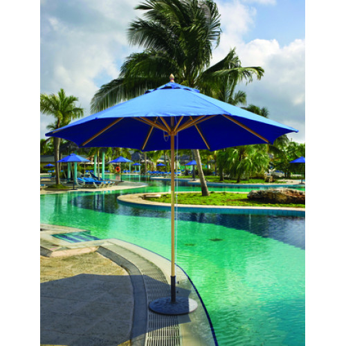 Galtech 132/232 - 9 FT Octagon Commercial Duty Wood Market Umbrella With Pulley Lift - Restaurants, HOA, Resorts, Hotels, Homes