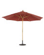 Galtech 11 Foot Octagon Commercial Duty Wood Market Umbrella With Pulley Lift - Restaurants, HOA, Resorts, Hotels, Homes - Frame Only