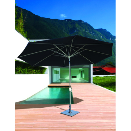 Galtech 8x11 Foot Deluxe Auto-Tilt Oval Market Umbrella, Outdoor Patio, Deck, Pool, Backyard Stand Alone Umbrella - Heavy Duty - Frame Only 