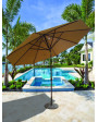 Galtech 789 - 11 Foot Deluxe Auto-Tilt Octagon Market Umbrella, Outdoor Patio, Deck, Pool, Backyard Stand Alone Umbrella - Heavy Duty