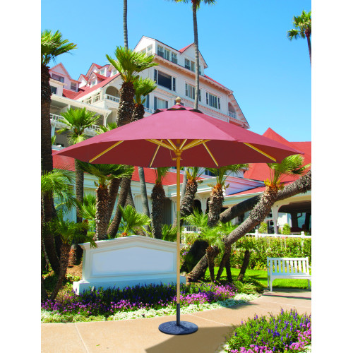 Galtech 131 - 9 FT Octagon Commercial Duty Wood Market Umbrella - Restaurants, HOA, Resorts, Hotels, Homes