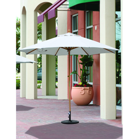 Galtech 183 - 11 foot Octagon Commercial Duty Wood Market Umbrella With Pulley Lift - Restaurants, HOA, Resorts, Hotels, Homes