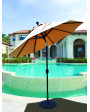 Galtech 727 - 7.5 Foot Deluxe Auto-Tilt Octagon Market Umbrella, Outdoor Patio, Deck, Pool, Backyard Stand Alone Umbrella - Heavy Duty