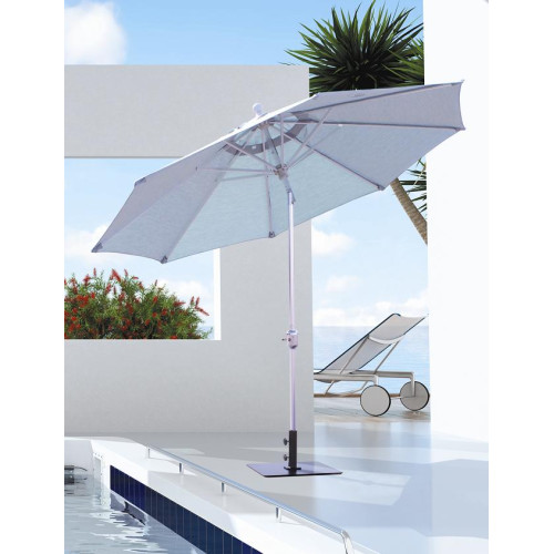 Galtech 737 - 9 Foot Deluxe Auto-Tilt Octagon Market Umbrella, Outdoor Patio, Deck, Pool, Backyard Stand Alone Umbrella - Heavy Duty