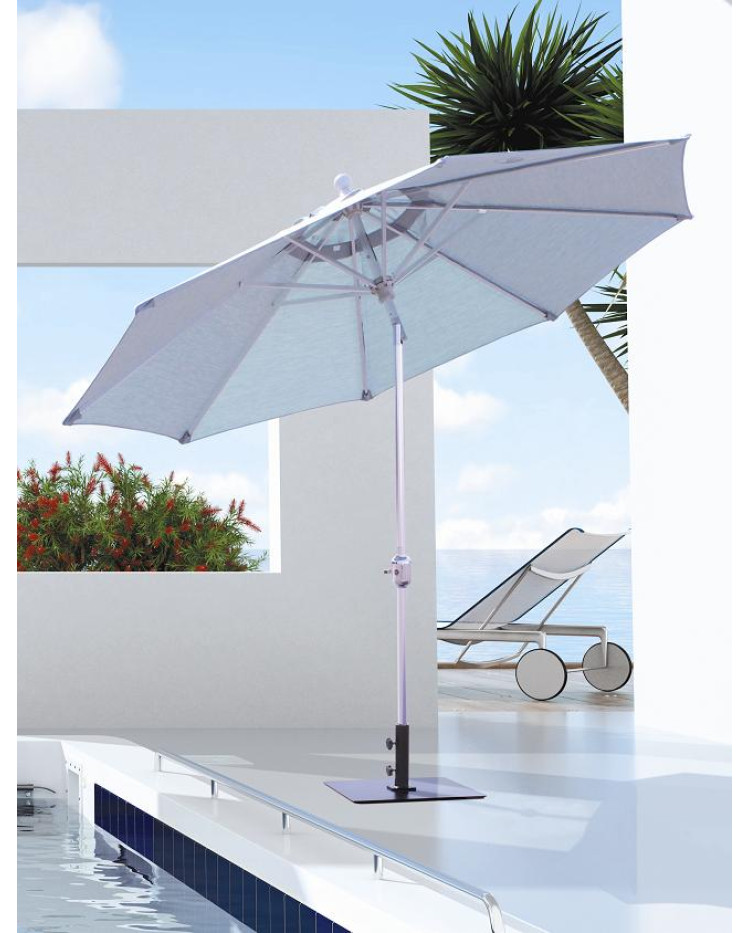 Galtech 737 - 9 Foot Deluxe Auto-Tilt Octagon Market Umbrella, Outdoor Patio, Deck, Pool, Backyard Stand Alone Umbrella - Heavy Duty