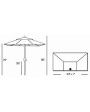 Galtech 772 - 3.5x7 FT Half Wall Commercial Patio Umbrella -  FRAME 