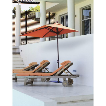 Galtech 772 - 3.5x7 FT Half Wall Commercial Patio Umbrella